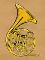 Free photo french horn painting image