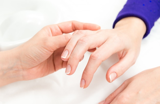 French Manicure process