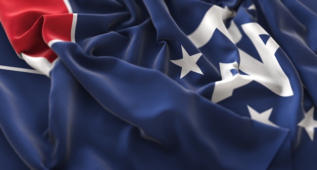 Free photo french southern flag ruffled beautifully waving macro close-up shot