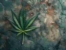 Бесплатное фото fresh and vibrant green marijuana leaves on varied background