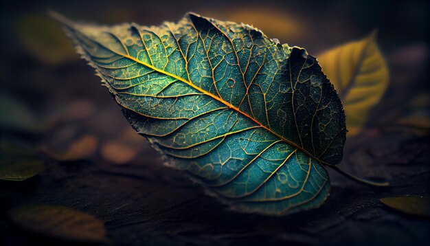 Свежие осенние листья демонстрируют яркий органический узор, созданный искусственным интеллектом