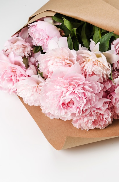 Fresh beautiful peony flowers