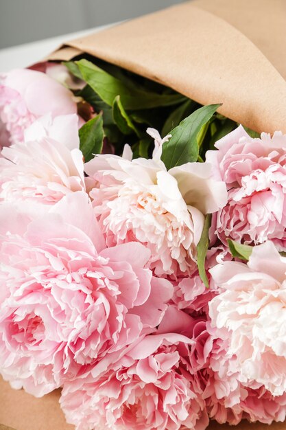 Fresh beautiful peony flowers