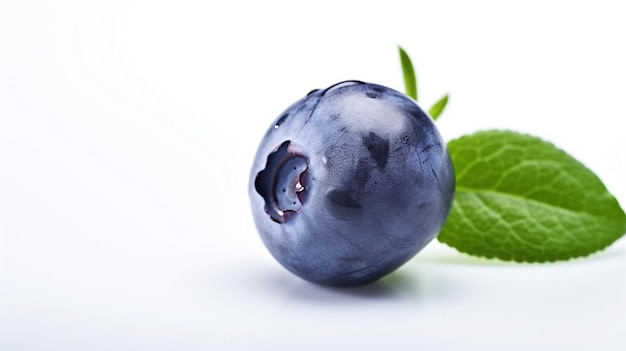 Fresh blueberries on a white background