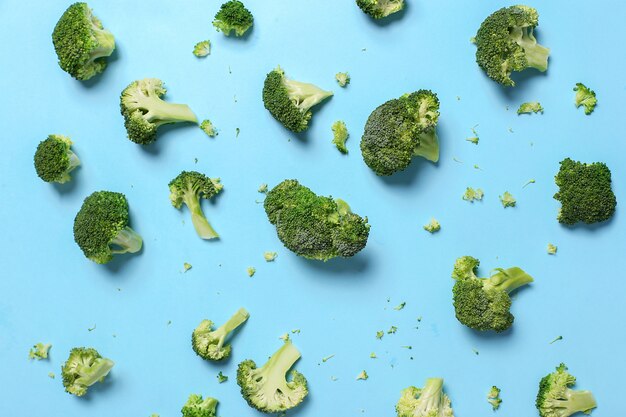 Fresh broccoli vegetables background