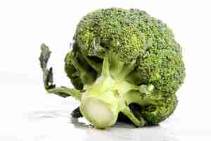 Free photo fresh broccoli on white background