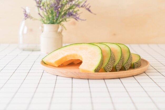 fresh cantaloupe melon