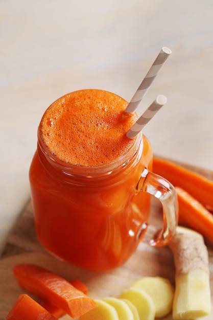 Fresh carrot juice