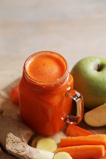 Fresh carrot juice