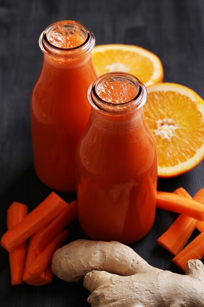 Fresh carrot juice