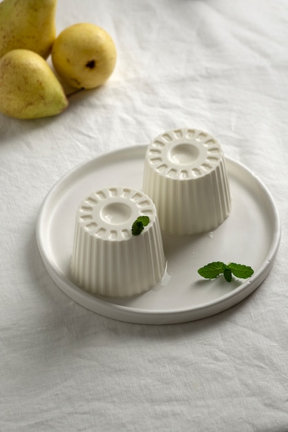 Free photo fresh cheese on table  arrangement