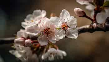 Free photo fresh cherry blossom in bloom vibrant pink generated by ai