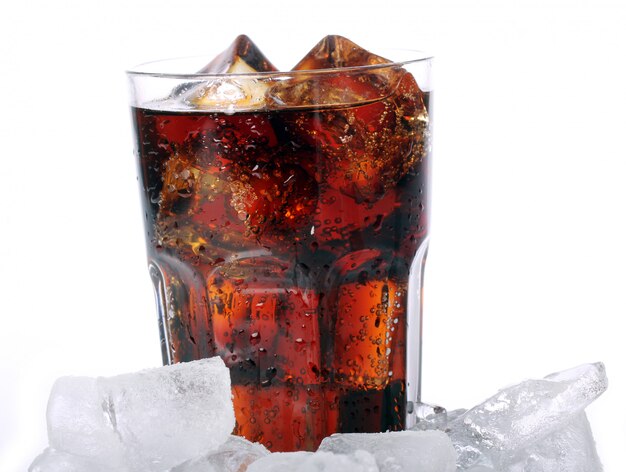 Fresh cola drink in glass