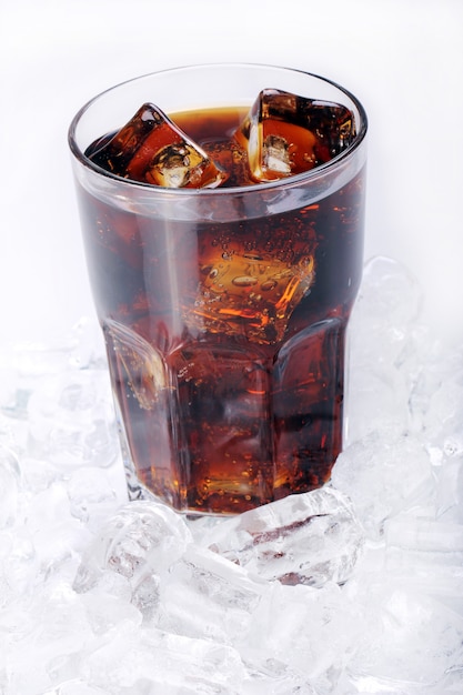 Fresh cola drink in glass