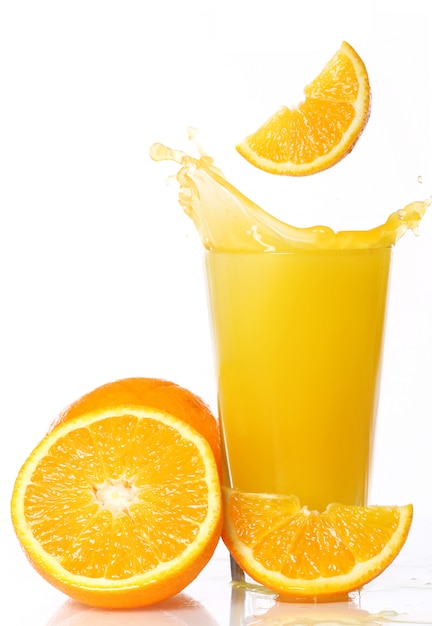 Fresh and cold orange juice