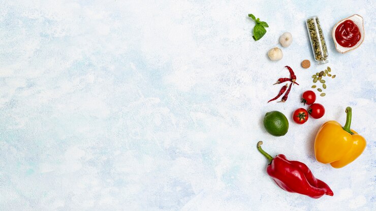 Free Photo fresh colourful ingredients for mexican cuisine