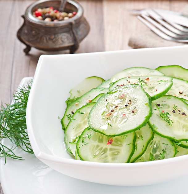 Fresh cucumber salad