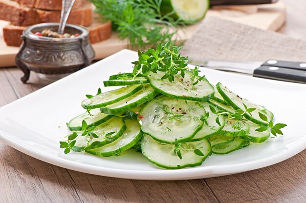 Fresh cucumber salad