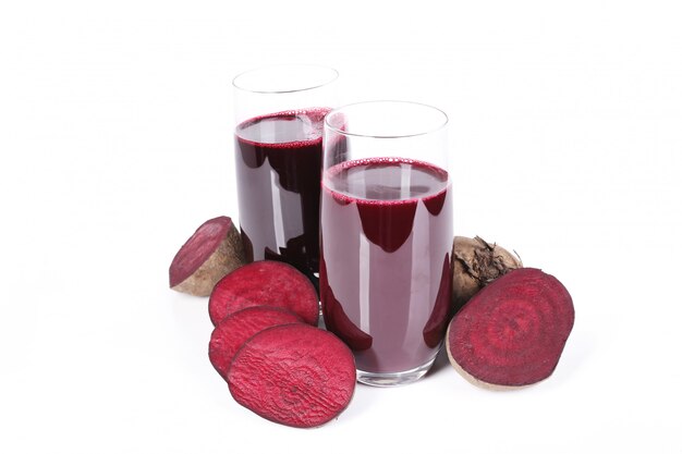 Fresh fruit juice and beetroot