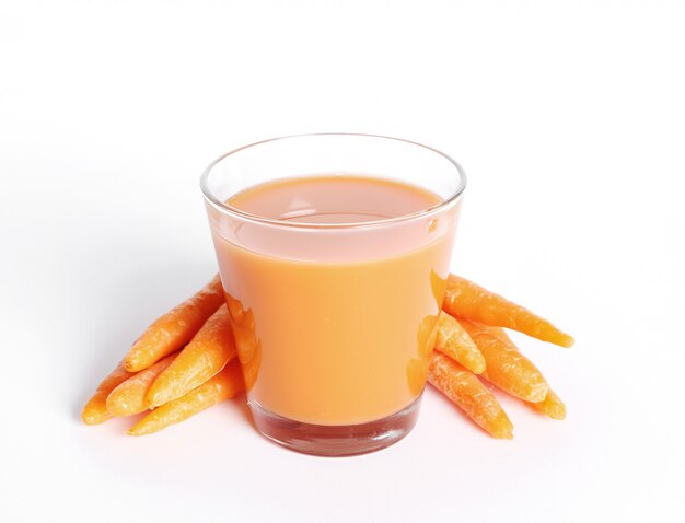 Fresh fruit juice and carrots