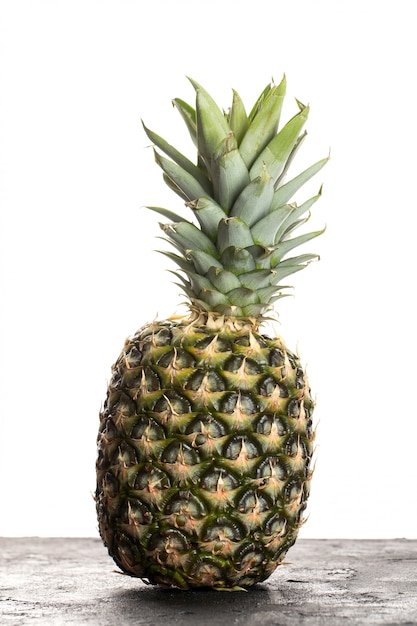 Fresh fruit mellow perfect pineapple on white
