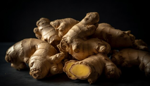 Fresh galangal root a healthy gourmet ingredient generated by AI