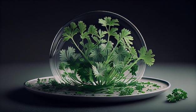 Green Parsley in a Transparent Glass Vase – Free Stock Photo Download