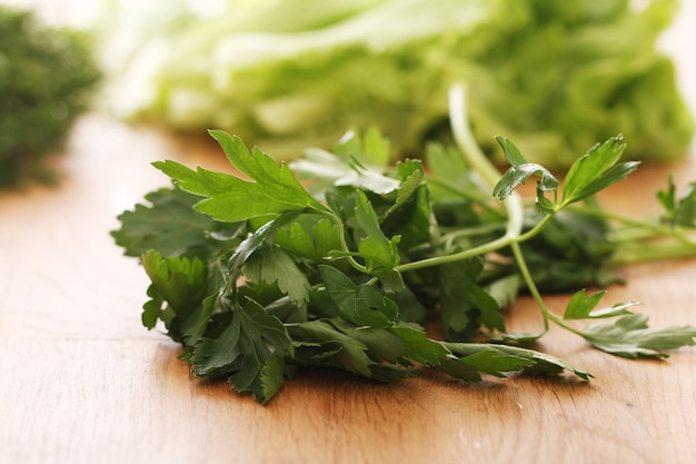 Fresh green parsley