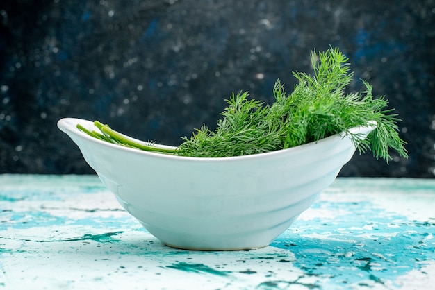 Foto gratuita verdure fresche all'interno del piatto su un prodotto alimentare a foglia verde brillante