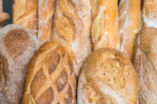 Fresh healthy natural bread food .