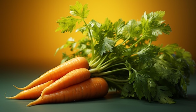 Fresh healthy vegetable salad with organic parsley and cilantro generated by artificial intelligence