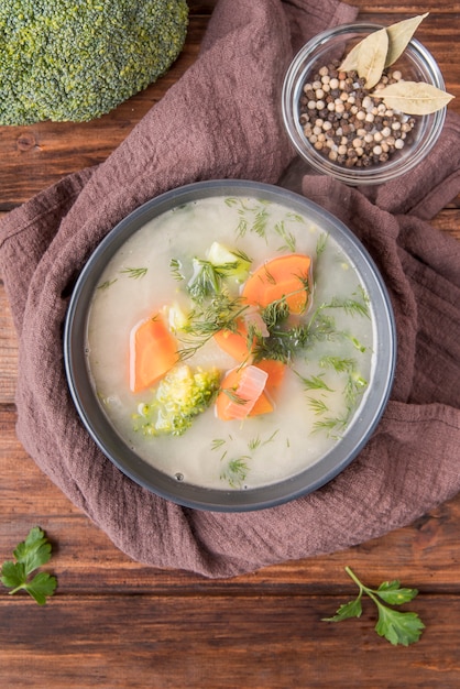 Fresh homemade broccoli soup