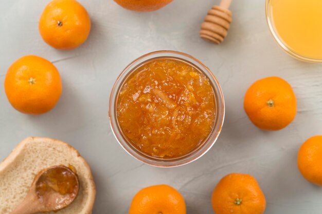 Fresh juicy homemade tangerine jam