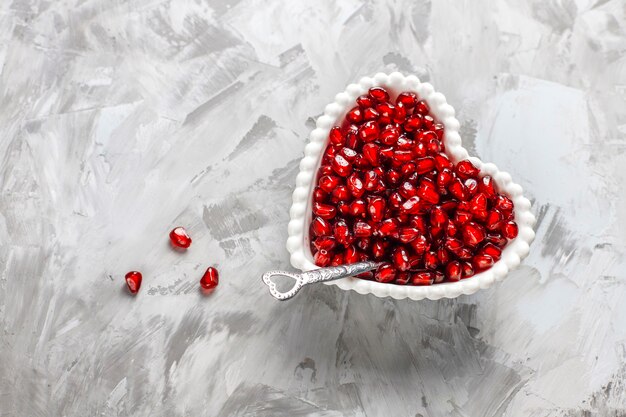 Fresh juicy pomegranate seeds.