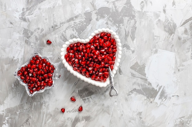 Fresh juicy pomegranate seeds.