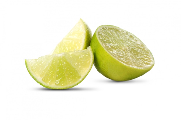 Fresh lime fruit isolated