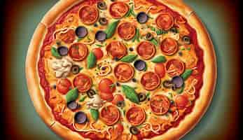 Free photo fresh margherita pizza baked in rustic pizzeria generative ai