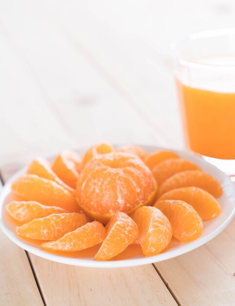 fresh orange with juice
