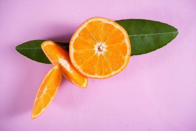 fresh orange with Orange slice