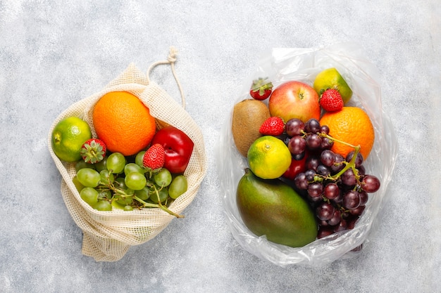 Free photo fresh organic assorted fruits and berries