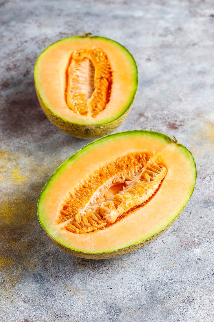 Free Photo fresh organic cantaloupe melon.
