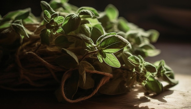 Fresh organic salad with healthy green ingredients generated by AI