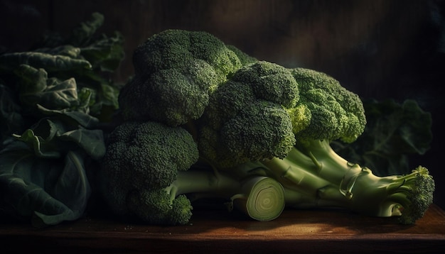 無料写真 aiが生み出した新鮮な有機野菜のヘルシーな食生活を簡単に