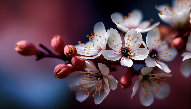 AIが生成した新鮮なピンクの花びらの自然の美しさのブーケ