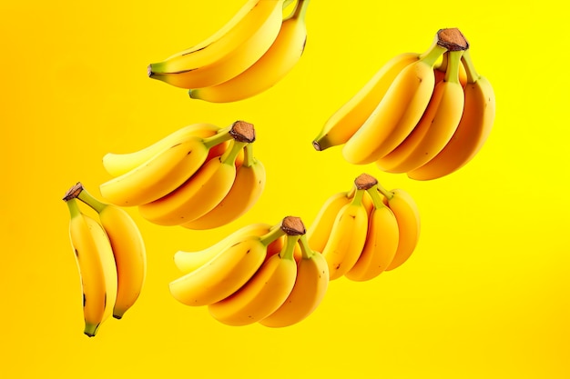 Free photo fresh raw bananas arrangement