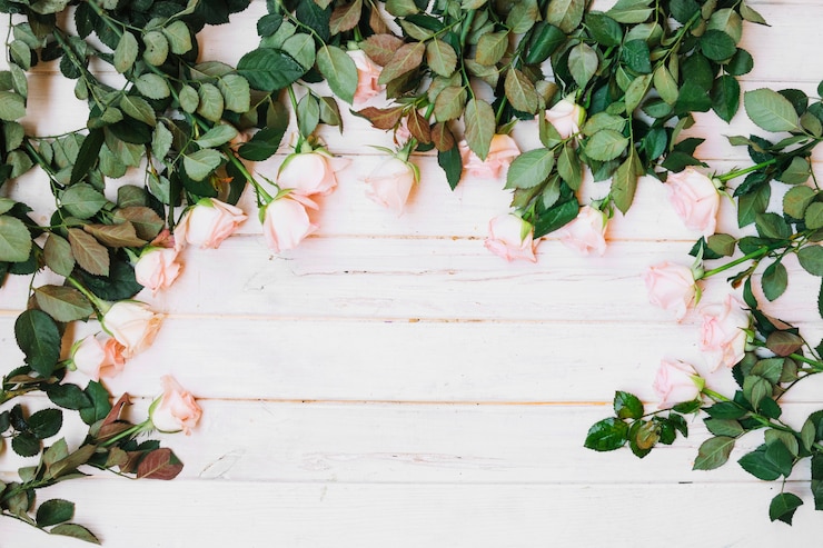 Free Photo fresh roses on table