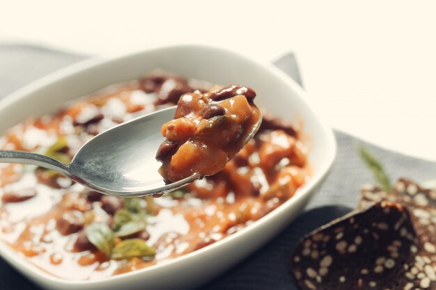 Fresh soup with spices