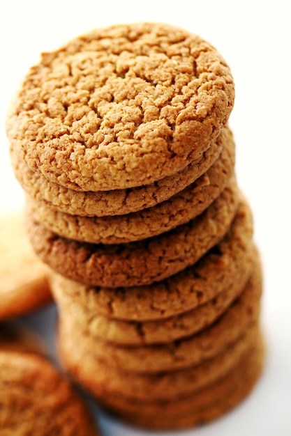 Free photo fresh and tasty oat biscuits