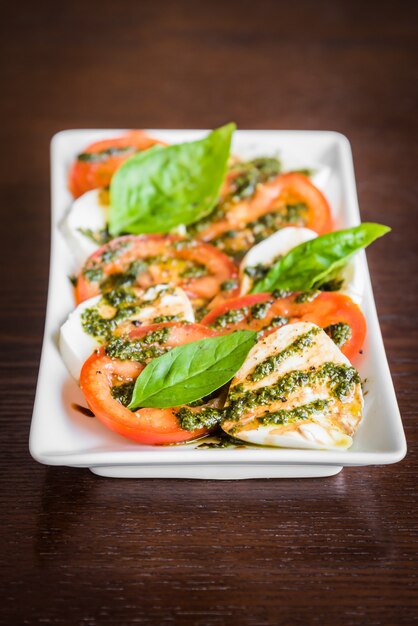 Fresh tomato Mozzarella cheese