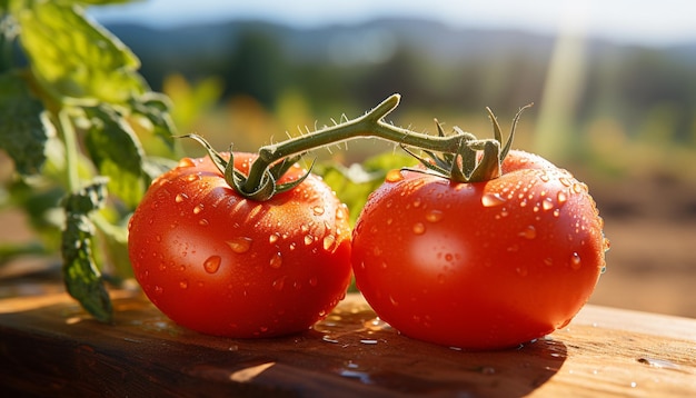 Свежий томат, полезный для гурманов, спелый и освежающий, созданный искусственным интеллектом